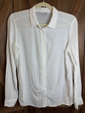 Design by KAPPAHL White Button-Down Long Sleeve Blouse Size 38 / US MEDIUM